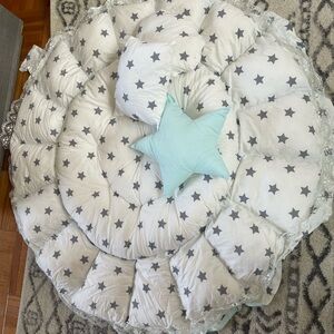 Starry White and Gray Comforter Set
